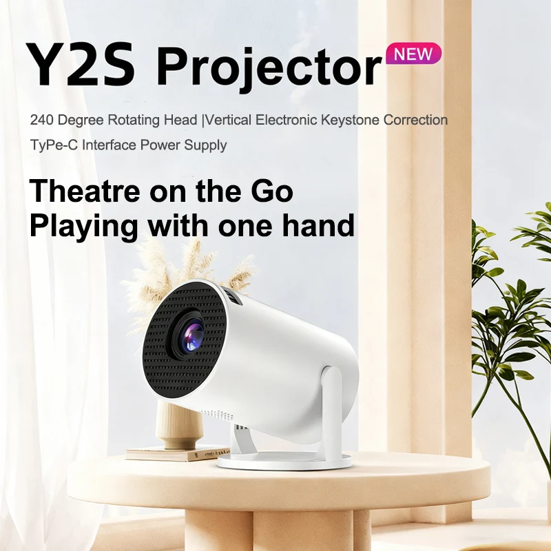 Y2S 휴대용 프로젝터. 홈 프로젝션, 야외 프로젝션, 사무실 프로젝션, 침실 프로젝션 조명은 다목적에 적합합니다.
