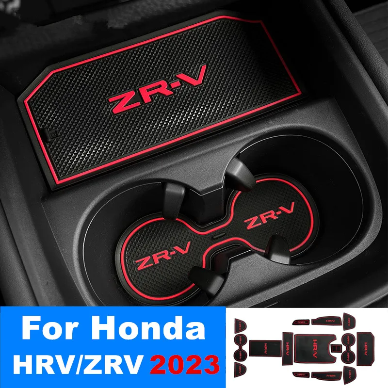 15pcs/set Door Groove Mat for Honda HRV ZRV 2023 Non-slip Door Slot Cup Mat Pad Cushion PVC material