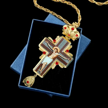 Gold Pectoral Cross Necklace 1