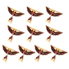10pieces Hands on Assembly of Wood Rubber  Power Bird Toy Party Outdoor Outing Activities Children  Kites Game 3