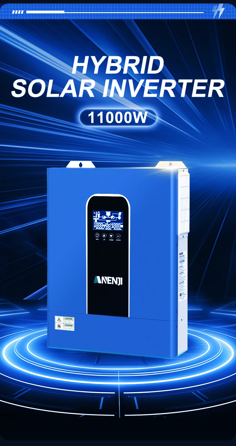 11KW Hybrid Solar Inverter 48V 230V Pure Sine Wave Off/On Grid Inverter PV 500V
