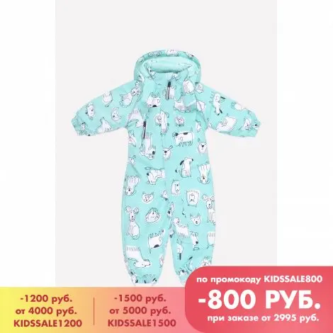 CROCKID комбинезон для девочек ВК 60063/н/12 УЗГ минт собачки | Мать и ребенок
