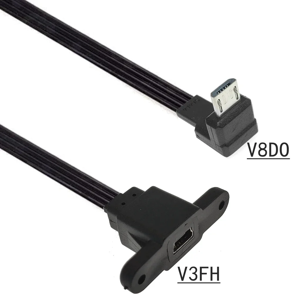 

Micro USB plug to Mini USB socket USB adapter converter data charging cable new upper, lower, left, right 90 ° elbow