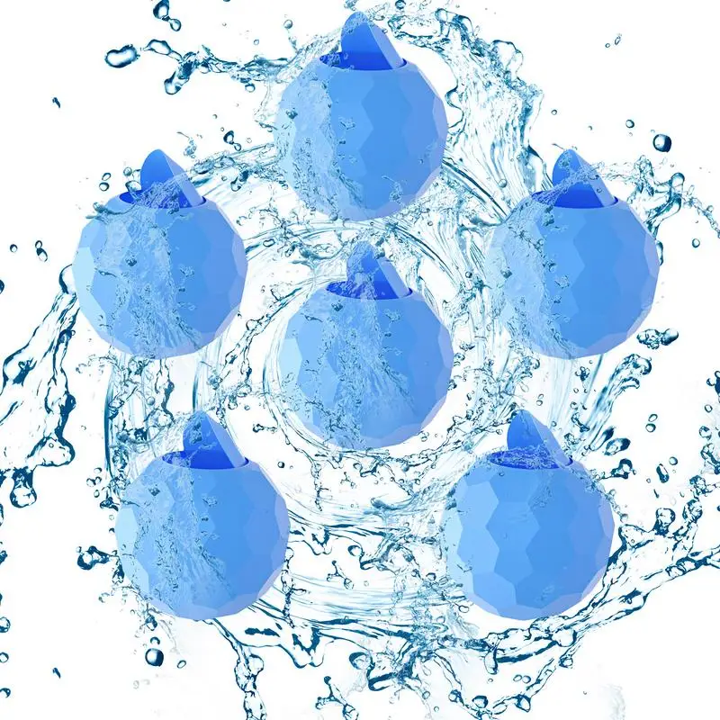 

Reusable Water Bombs Balloons Refillable And Self Sealing Water Balloons Play Toy 6pcs Water Play Toy Silicone Outdoor Toys For