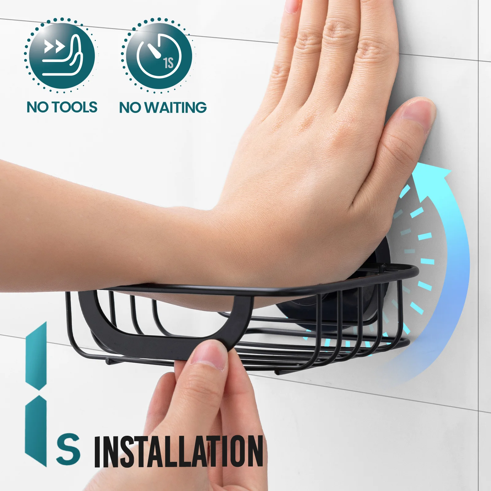 TAILI Soap Dish Bar Soap Holder Suction Cup With Hooks, Soap Bar Holder for Shower Wall, Soap Saver Tray for Bathroom, Kitchen 2