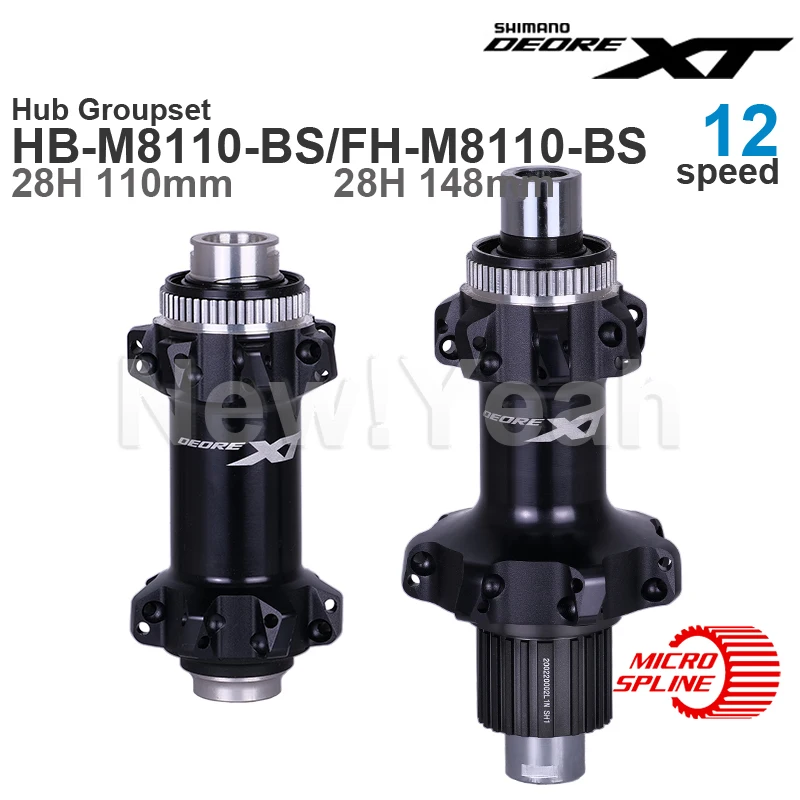 SHIMANO DEORE XT M8110 HUB Groupset Front Hub 100/110x15 mm and