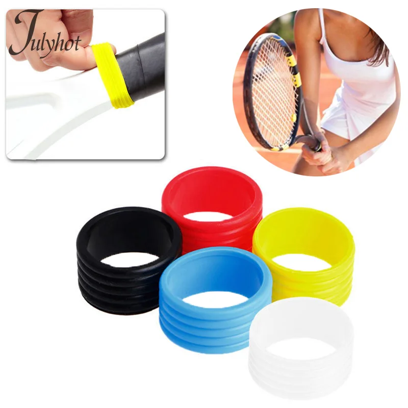 

Tennis Racket Grip Rubber Ring Badminton Bat Overgrip Fix Flexible Bands Finishing Protector Outdoor Sports Red