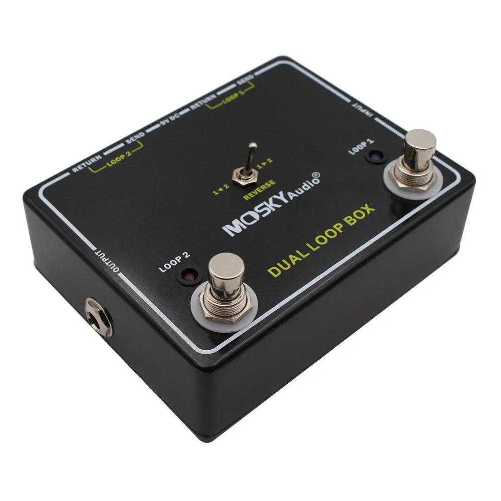 MOSKYAUDIO DUAL LOOP BOX Looper Pedal 2 Independent Loop Guitar Accessories True Bypass Footswitches Pedal Guitar Amp