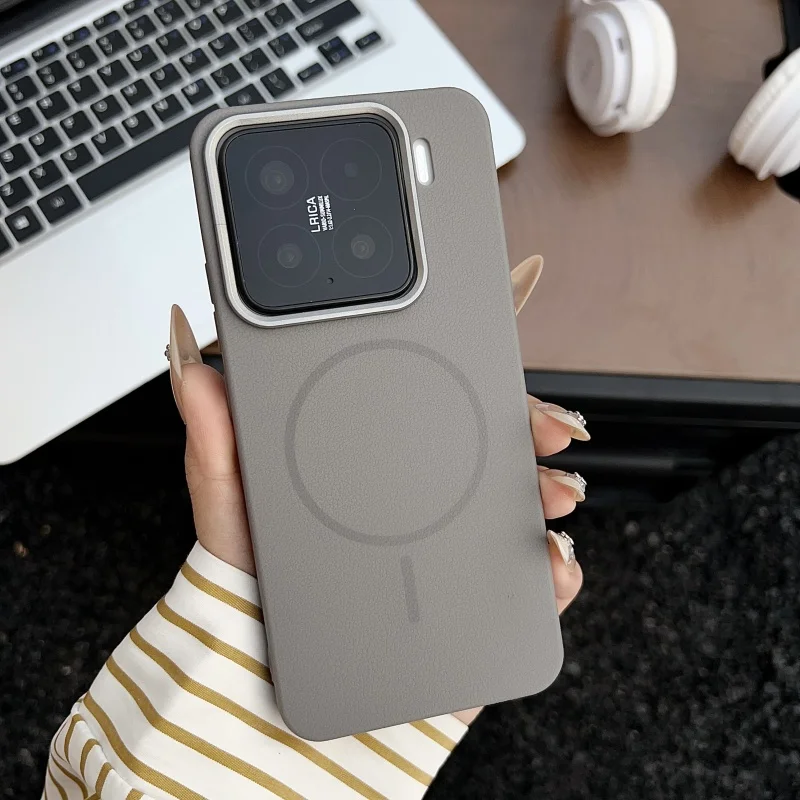 Slim Magnetic Leather Wireless Charging Shockproof Cover