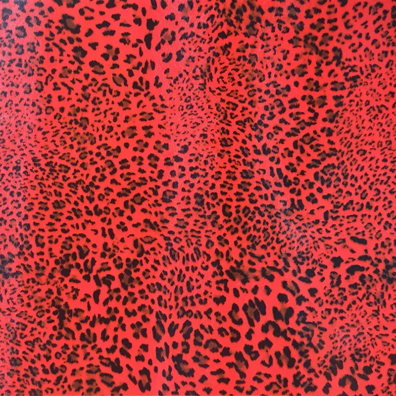 Leopard Print PU Leather Fabric 140cm 0.6mm Bag Shoe Apparel Car Artificial Leather Home Goods Fabric Chinese Origin