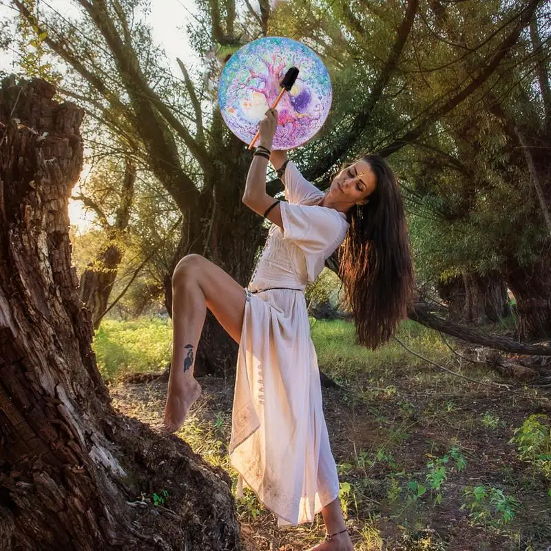 Shaman Drum Love Tree Shaman Drum Percussion Instruments For Adults 10 Inches Hand Shamanic Drums Women Man Frame Gift For