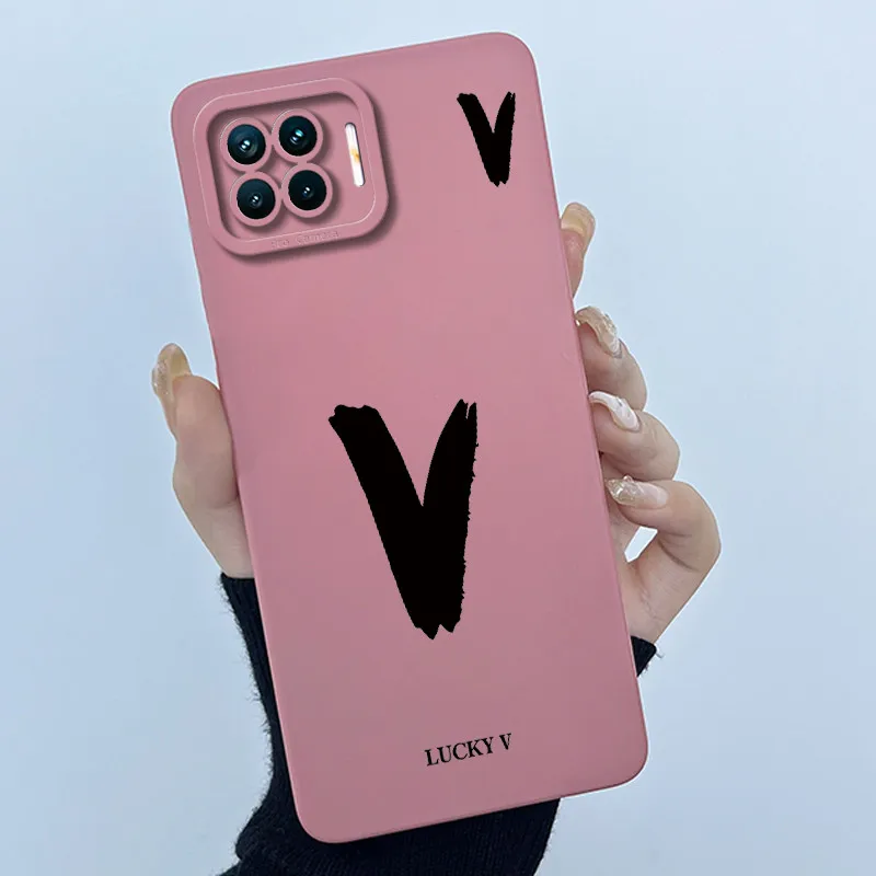 Lucky Initial Letter Couples Phone Bumper - Soft TPU Silicone Back Cover Case