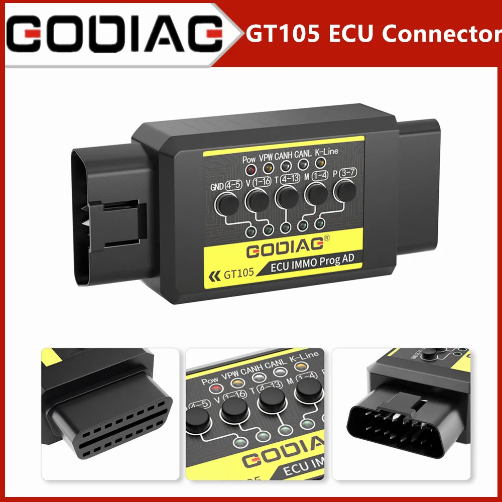 Godiag Gt105 Obd Ii Break Out Box Obd Assistant Plus Protocollo Completo Obd2 Universal Jumper Ad Ecu Connector