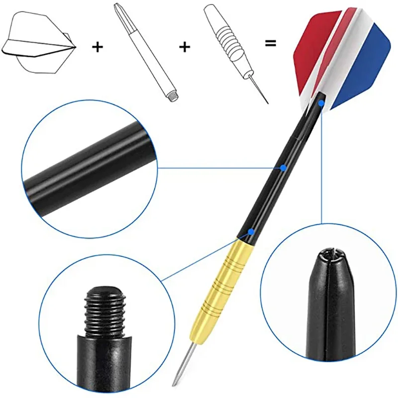 50 Steli Per Freccette In Nylon, Lunghezza 48mm, Filettatura 2BA, Con Protezioni, Nuovo - Foto 4
