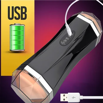 Automatic Sucking Male Masturbator Cup Heating Real Vagina Blowjob Electric Vibrator Pocket Pussy Adult Goods Sex Toys for Men 6