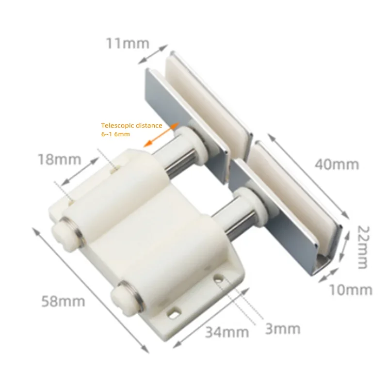 Stainless Steel Magnetic Closer Glass Hinges Cabinet Catches Furniture Hardware Kitchen Wine Cupboard Latch Door Suction Hinges
