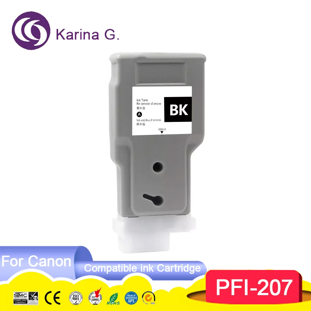 Premium Color Compatible Ink Cartridge For PFI207 PFI-207 PFI 207 Suit for  IPF6
