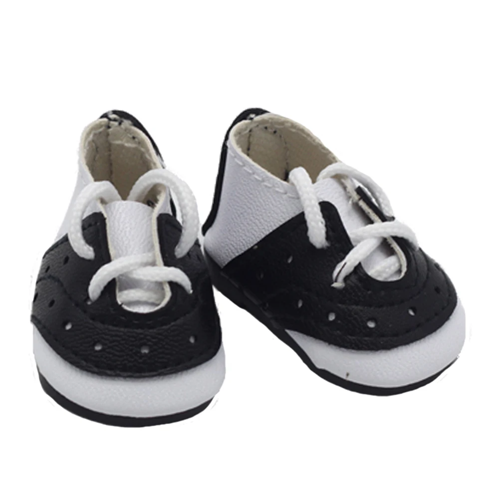 5Cm Black Doll Shoes Plush Boots Leather Shoes For 14.5Inch American Girl Doll,Nancy,Paola Reina,EXO Doll Our Generation Kid Toy 6