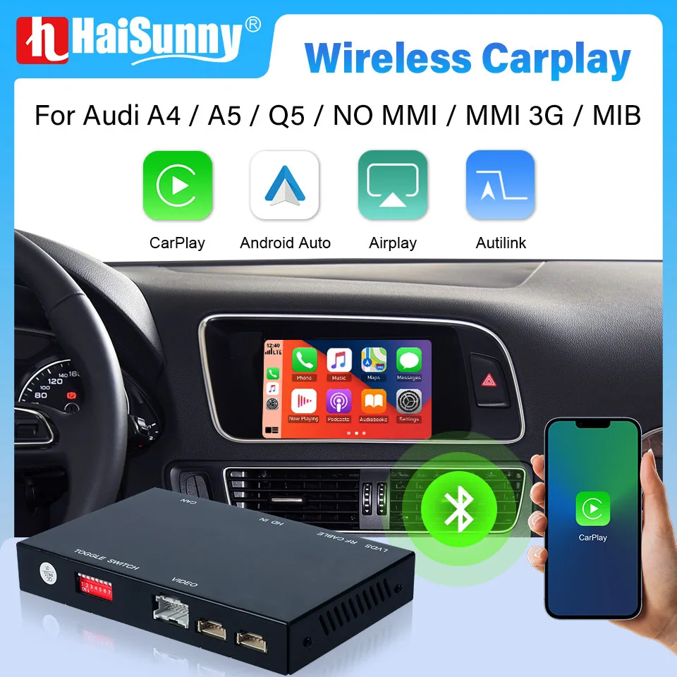 アウディ用AndroidAutoインターフェース,マルチメディアマップ,ミラー 