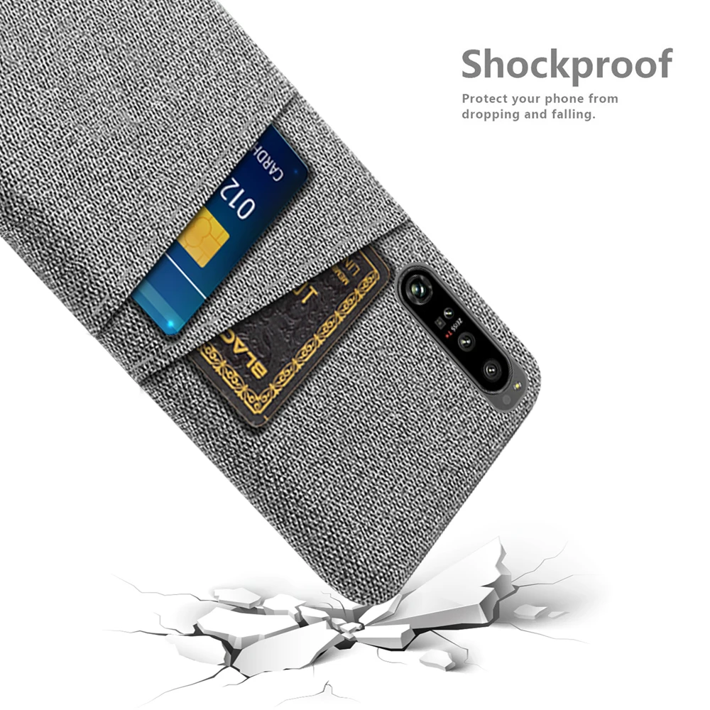 Per Sony Xperia 1 Iv / 10 Iv Cover Posteriore Funda Coque Custodia Per Sony Xperia 1 Iv / 10 Iv Cover Per Telefono Dual Card In Tessuto Di Lusso