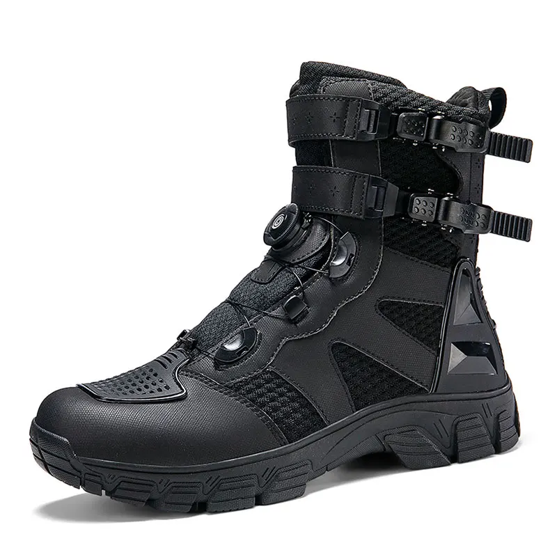 Motorcycle Boots Men Breathable Anti-fall Motocross Protective