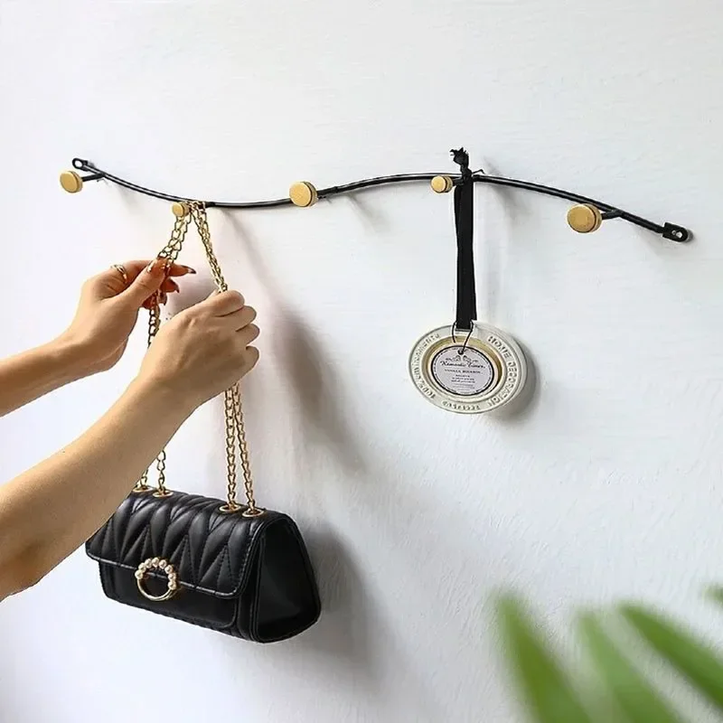 Iron Spray Paint Simple Wall Clothes Hanger Luxury Modern Creative Entrance Door Wall Clothes Hanger Living Room Furniture