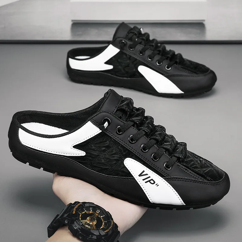 2024 Summer Men's Casual Shoes Fashionable Men's Half Slippers Men's Sports Shoes Brand Shoes  Slippers Men  Zapatos De Hombre