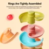 Baby Puzzle Track Turn Around  Track Rolling Ball Mental Sliding Ball Tower Education Assembling Toy Gift Stacking Toy for Kids 5