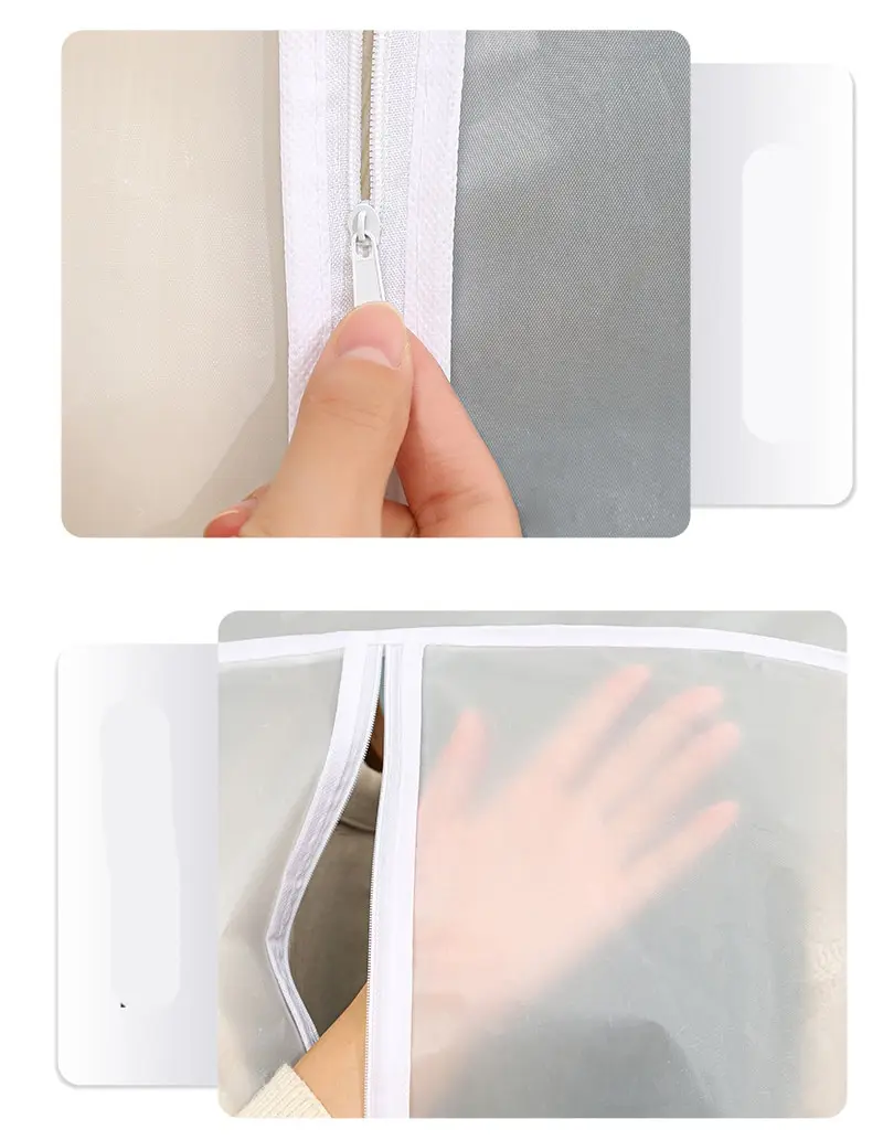 Clothing Dust Cover Transparent Dress Clothes Garment Dust Cover Hanging Organizer Waterproof Dustproof Clothes Wardrobe Storage 6