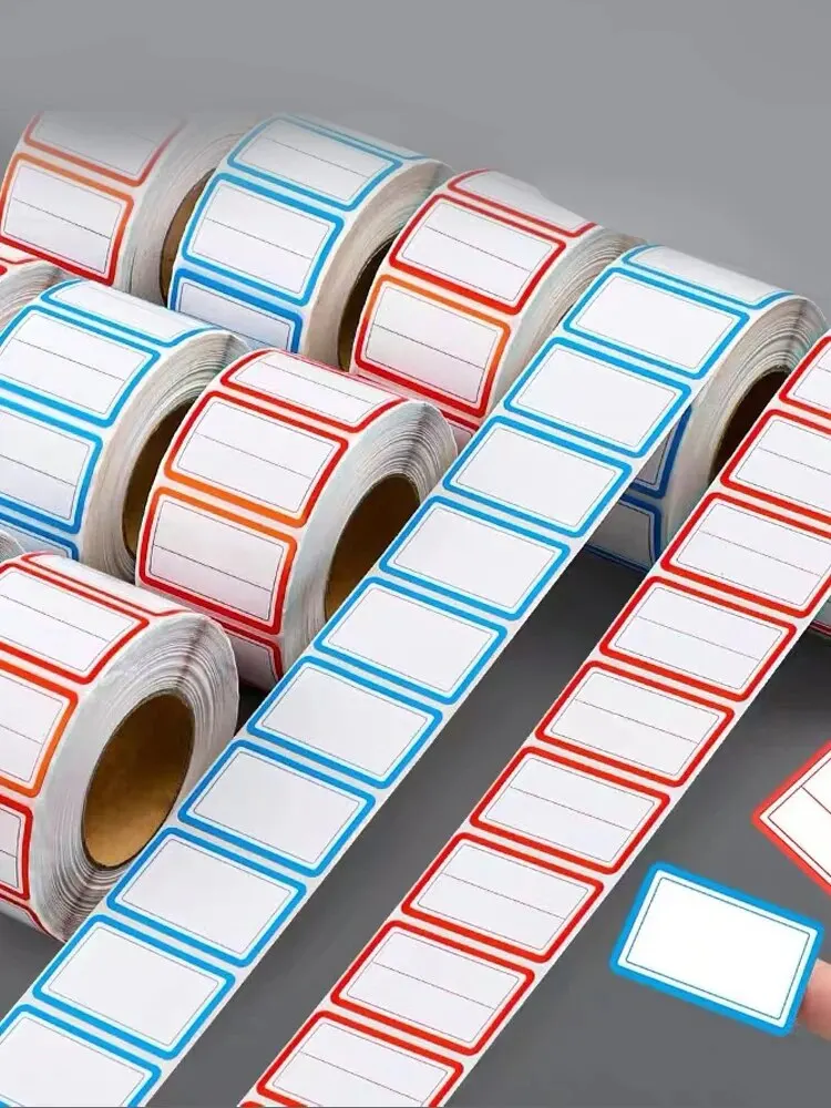 Bunte, schlichte Namensschild-Etiketten, 1000 Aufkleber, Namensschild-Aufkleber, 3 1/2 x 2 1/4 Namensschilder für Büro, Besprechung, Schule und Zuhause