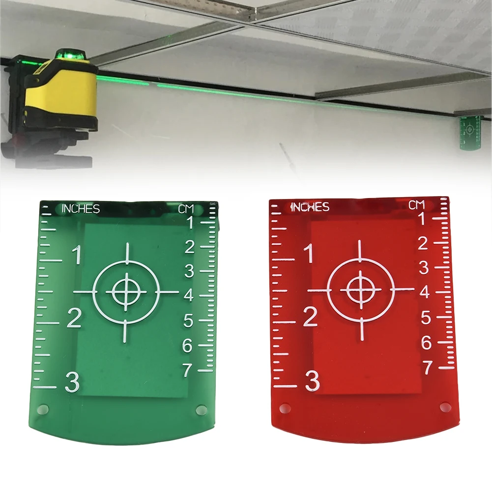 

1Pc Plastic Lase Target Card Magnetic Plate 10*7cm For Green Red Lase Level Line Lasers Reflective For Construction Tools Parts
