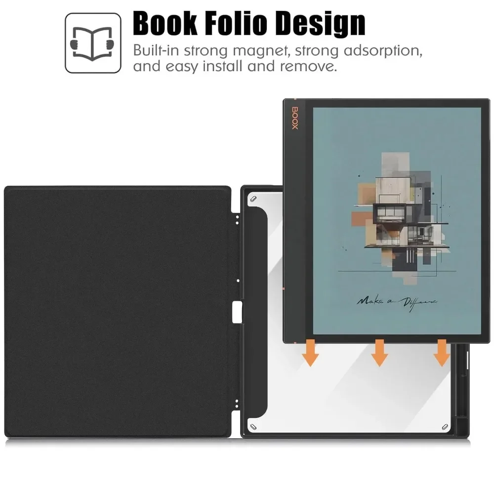 Premium Smart Cover with Auto Sleep/Wake & Pencil Holder - Magnetic Acrylic Back Shell