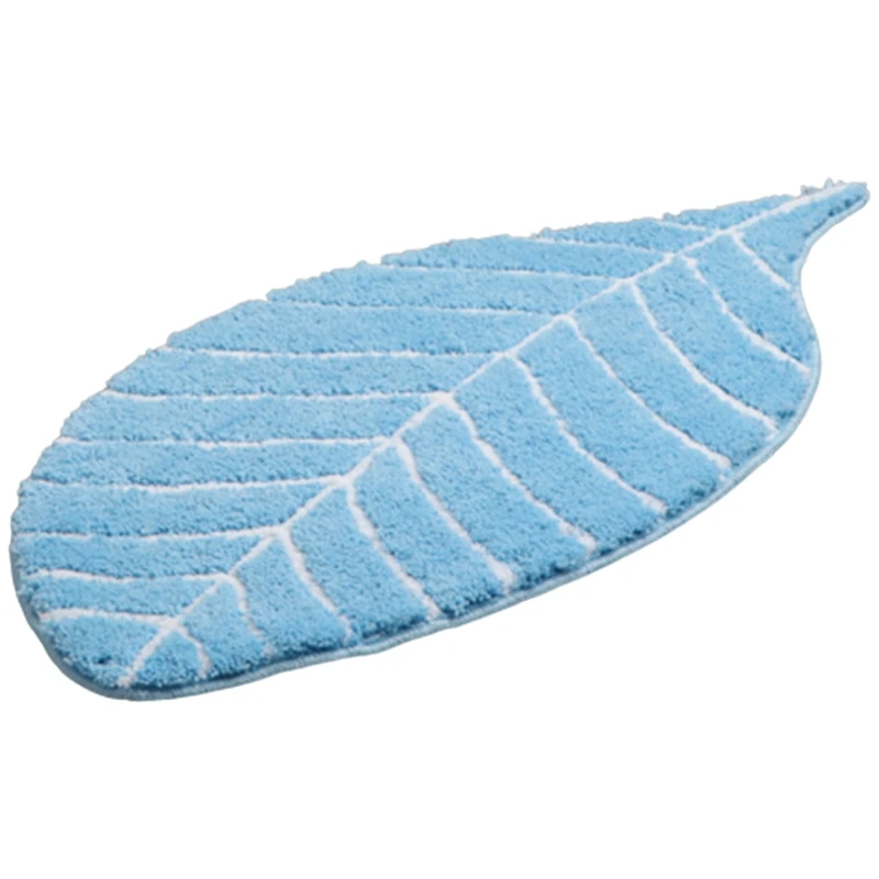 

New Cute Doormat For Kids - Microfiber Absorbent Bathroom Mats Front Door Mat Carpet Floor Rug Leaf Shape