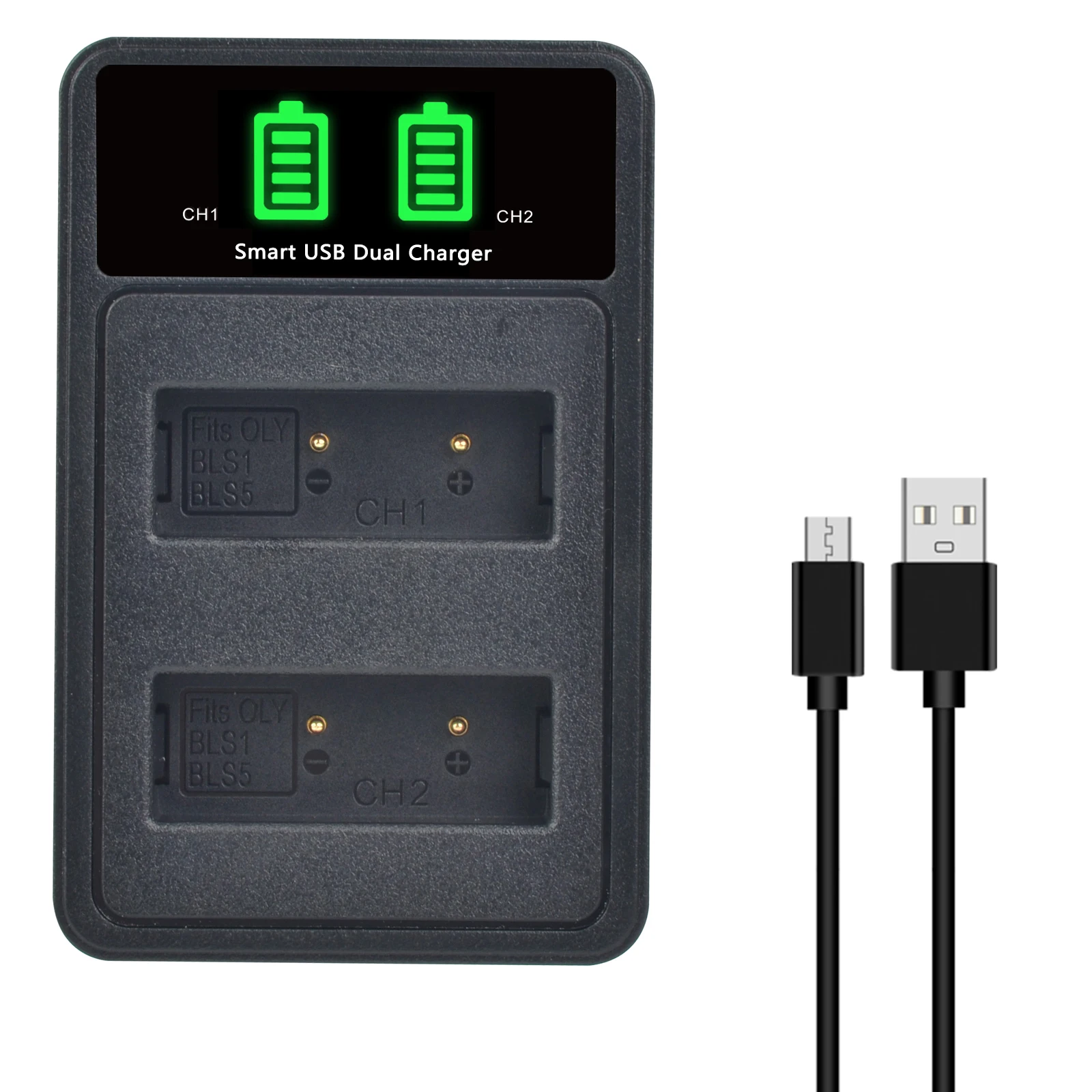 Charger Adapter Battery Charger Battery Charger Adapter PS-BLS5 Battery Charger for Olympus BLS-5,BLS-50,BLS-1,PS-BLS1,E-420,E-450,E-600,E-620,Pen E-P1,E-P2,E-P3,E-PL1,E-PL3,E-PM1