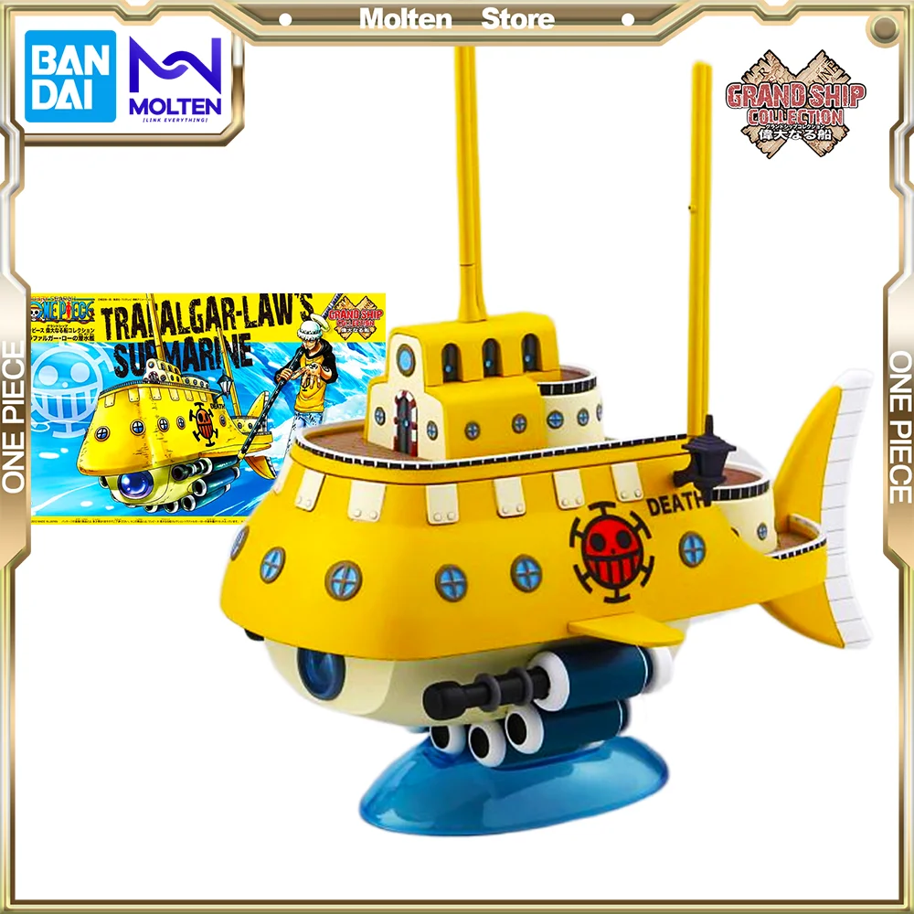 Bandai Original One Piece Grand Ship Collection Trafalgar Law Submarine Anime Action Figure Ship Model Kit Assembly/Assembly
