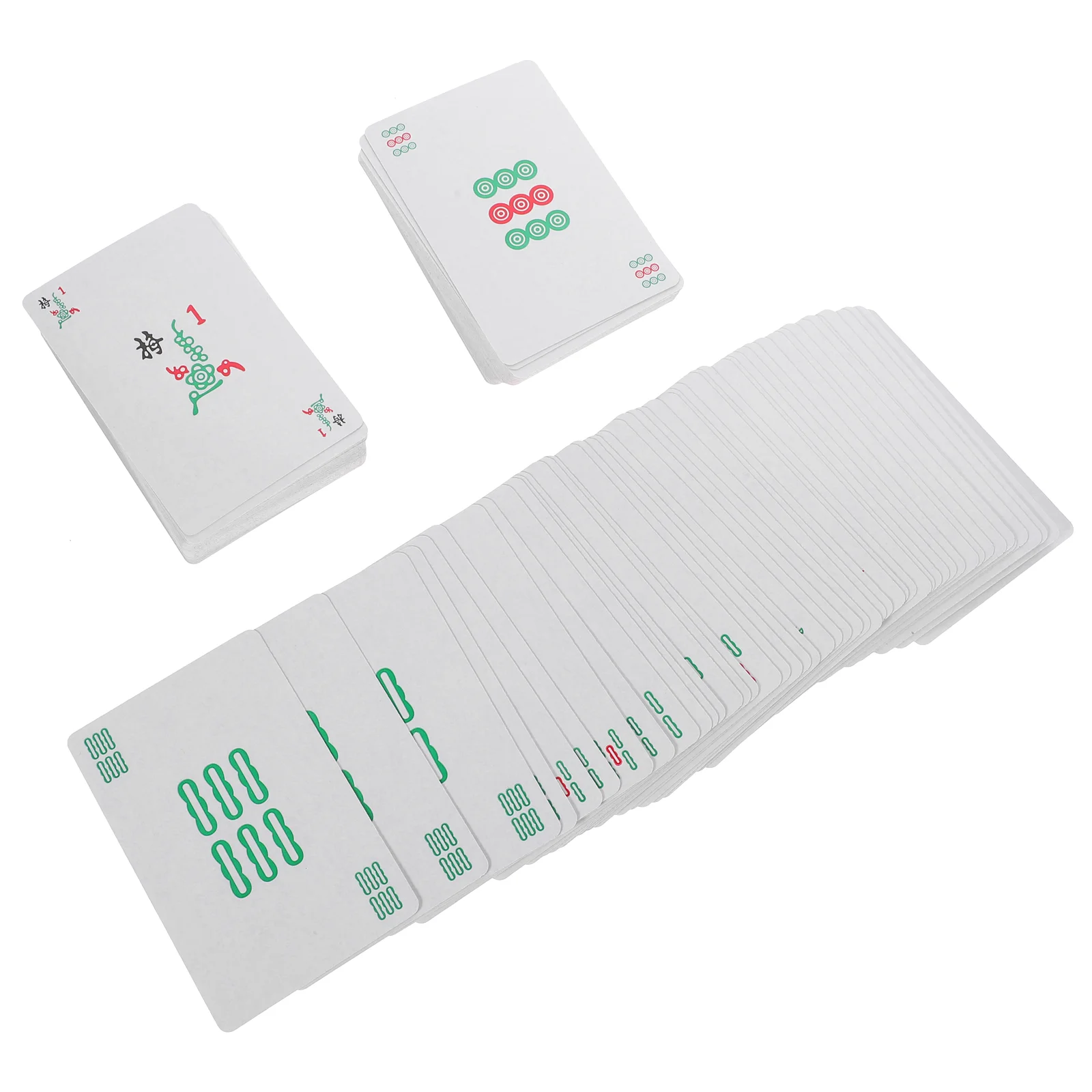 

1 Set Waterproof Playing Cards Plastic Waterproof Mah-jongg Cards Tool Entertainment Prop for Home Bar Office