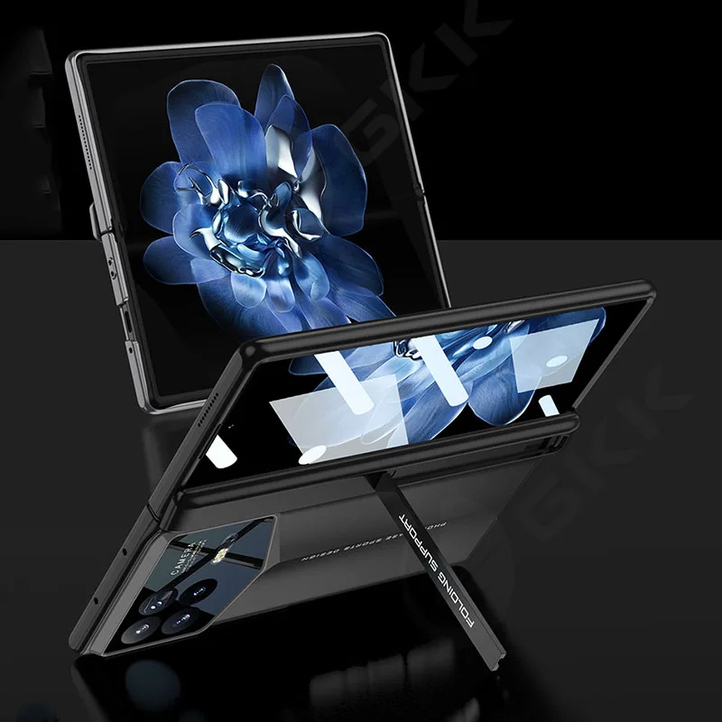 Magnetic Stand Hinge Outer Glass Case For Xiaomi Mix Fold 4 Luxury Plating All-i