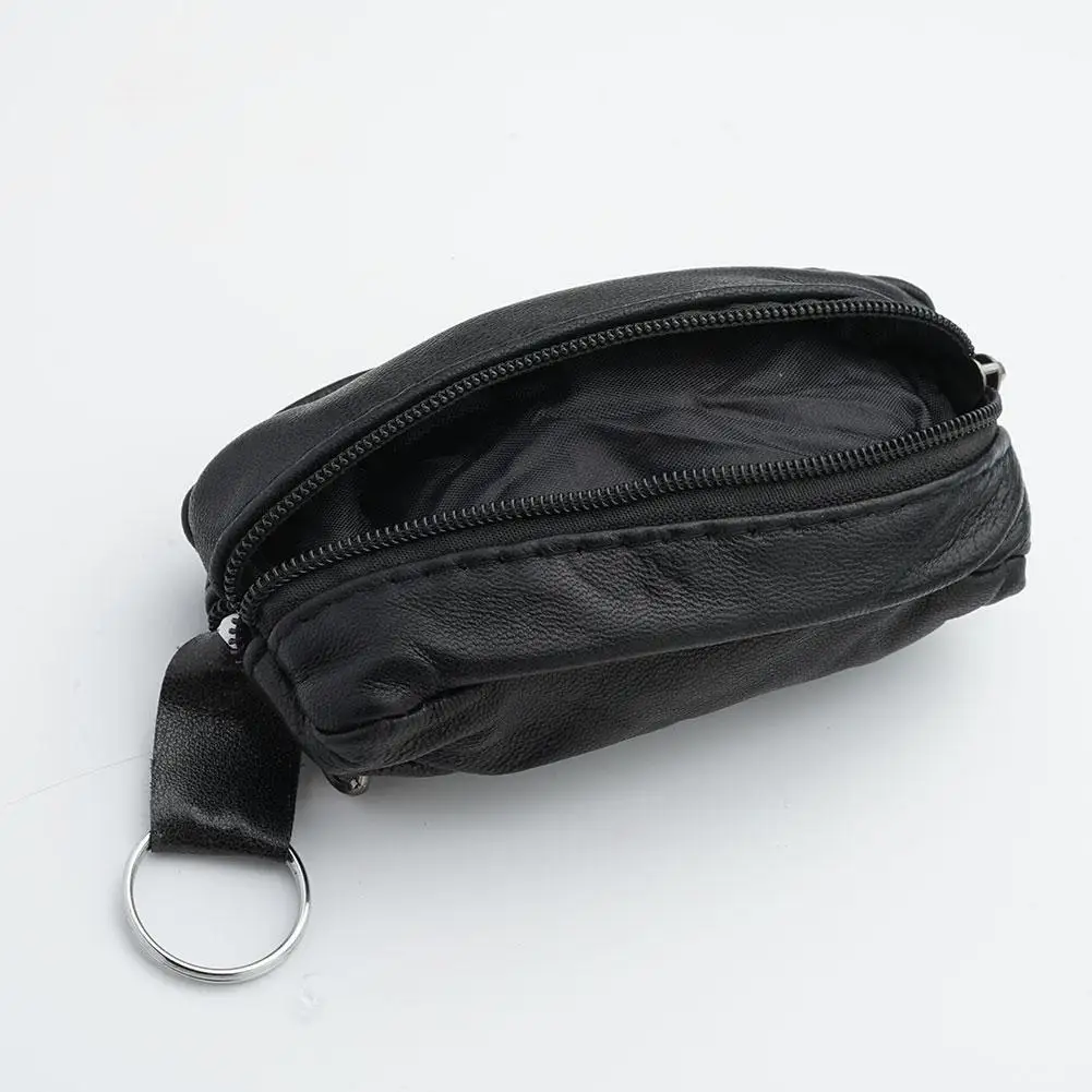 Genuine Leather Keychain Change Bag For Men Women Fashion Clutch Key Holder Organizer Mini Coin Purse Coin Change Storage Bag change bag