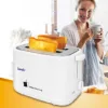 1 Pcs Sonifer Sf-6005 Toaster 2 Pieces Cool Touch Toaster Variable Digital Brown Control with Stop Function, Automatic Pop-Up and Automatic Pop-Up, Sliding Debris Tray, Easy to Clean 3