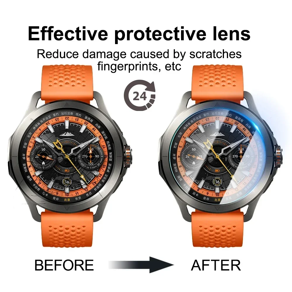 Premium Tempered Glass Screen Protector for Smartwatches - Ultra Clear, Anti-Scratch, 9H Hardness