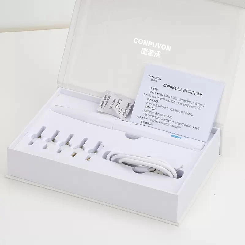 Commwal Electric Coagulation Pen Set Pencil Eyebrow Cutting Electric Cauterizer Double Eyelid Tool Hemostasis Coagulator