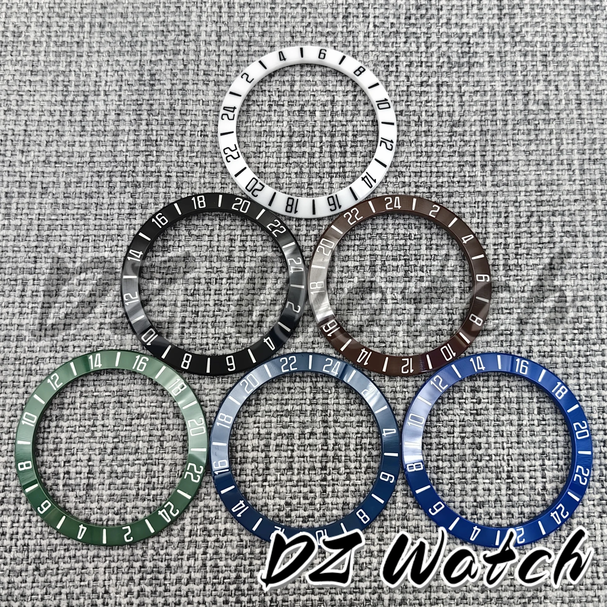 Enhanced Black & Blue Ceramic Bezel with Green Luminous GMT Ring - 39.25mm x 31.2mm