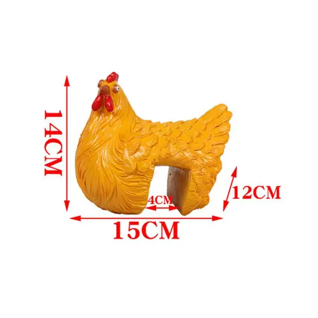 Vicces Csirke Szobrok Mezőgazdasági Művészeti Backyard Kerti Dekoráció Dísz Udvari Húsvéti - Image 6