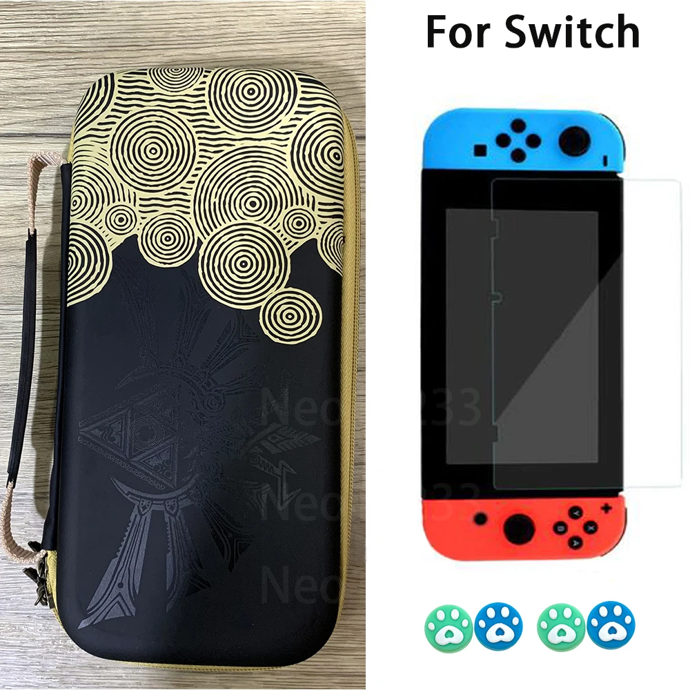 For Zelda-King Tears of the Kingdom Waterproof Rope hand for Nintendo Switch/OLED Portable Storage Bag Case with 10Card Slots portable storage bag case