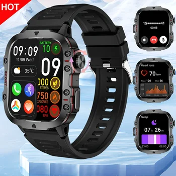 Bluetooth Smarwatch 2024 Sport Smarthwhatch For Men reloj Smart Watch hombres 1.96''IP67 Waterproof Fitness Tracker 100+ Sports