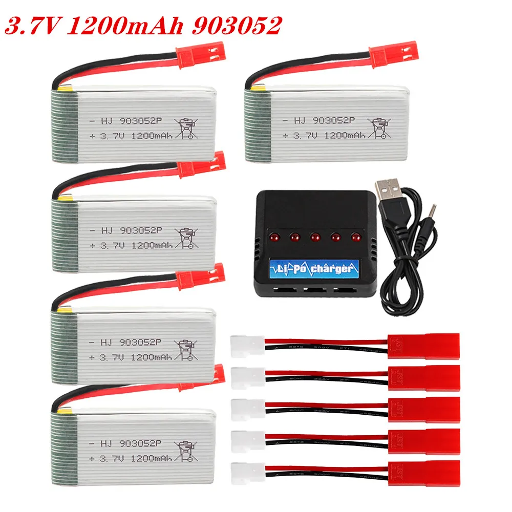 Lot de 2 à 5 batteries LiPo 7.4V 1500mAh pour voiture RC avec chargeur