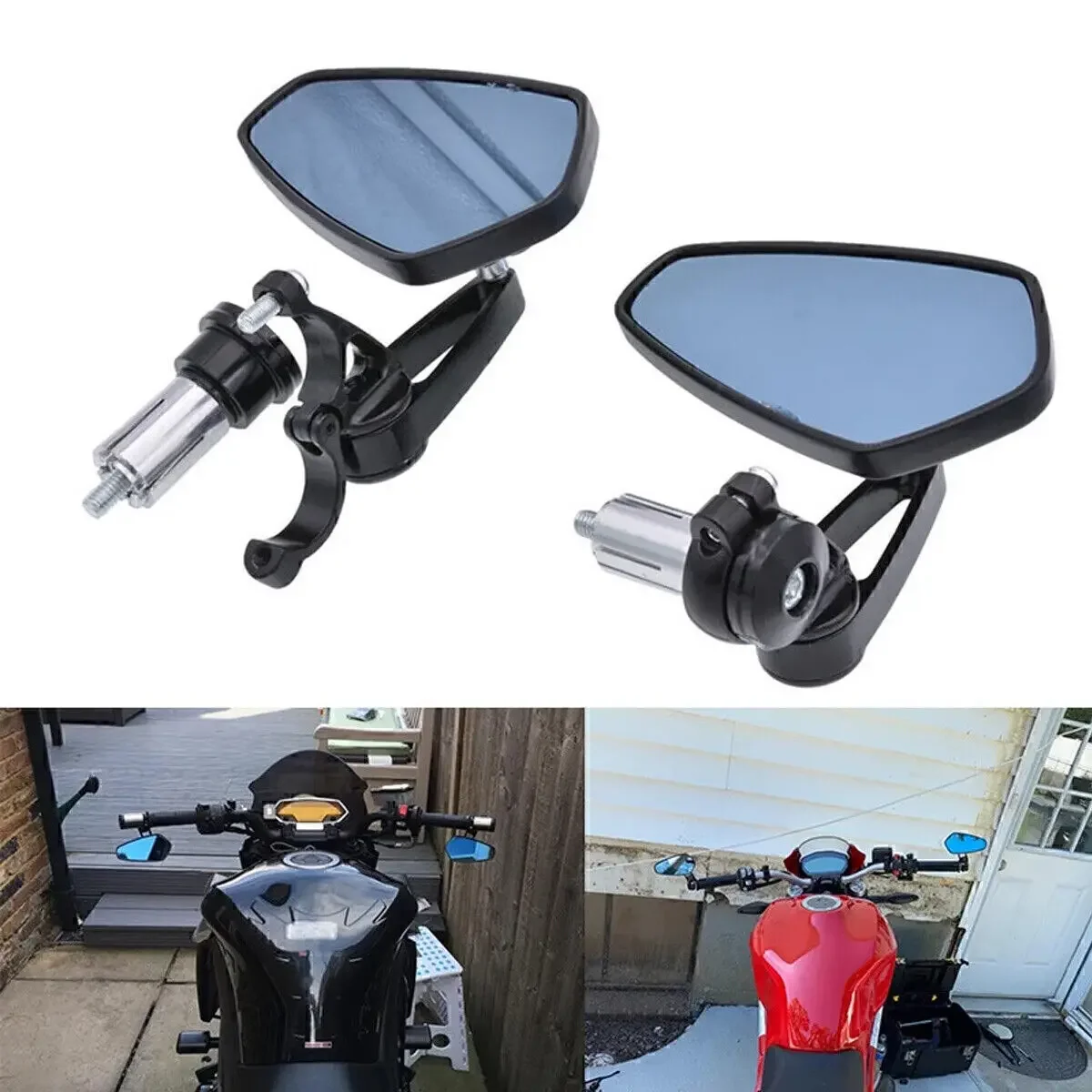 Motorcycle Mirror Handlebar Side Mirror 7/8