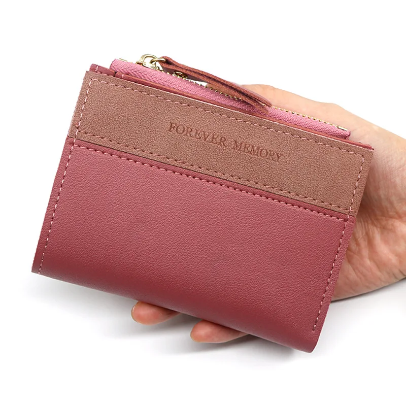 2022 Leather Women Wallet Hasp Small and Slim Coin Pocket Purse Women