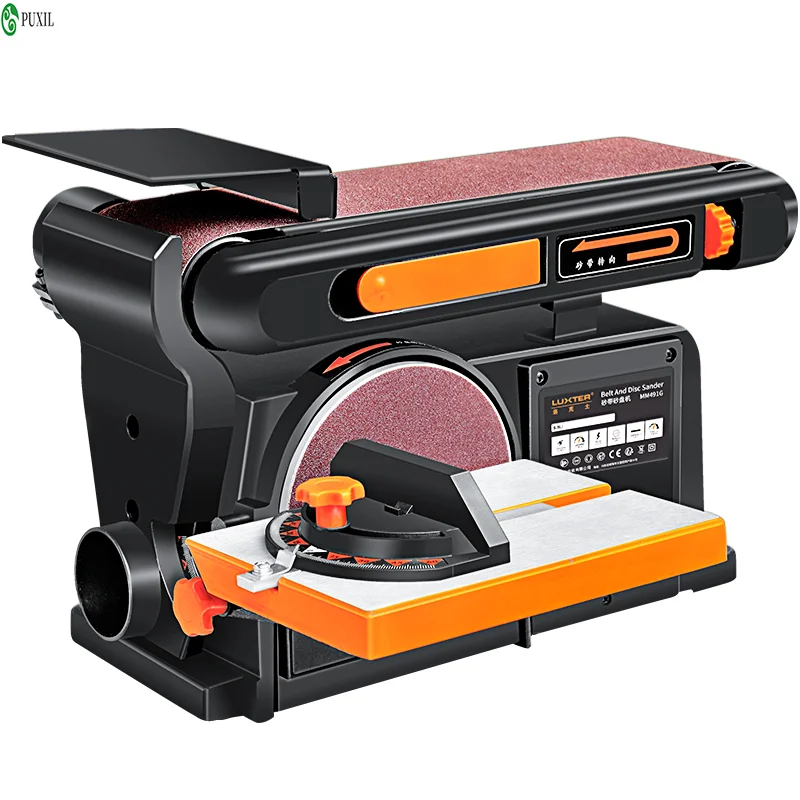 

550W/750W Abrasive Belt Sanding Machine Woodworking High-Power Electric 220V Sandpaper Polishing Machine 0-45° Angle Adjustable