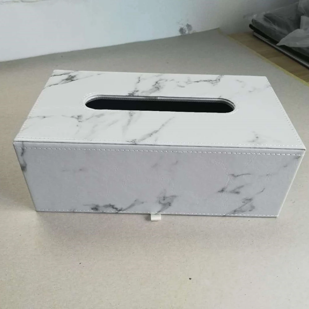 Leather Tissue Box High Quality Car Tissue Paper Dispenser Tissue Storage Container Anti-moisture Household Tissue Storage Box 5